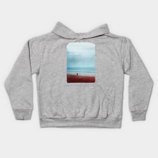 Beach Walk Photo Painting Kids Hoodie